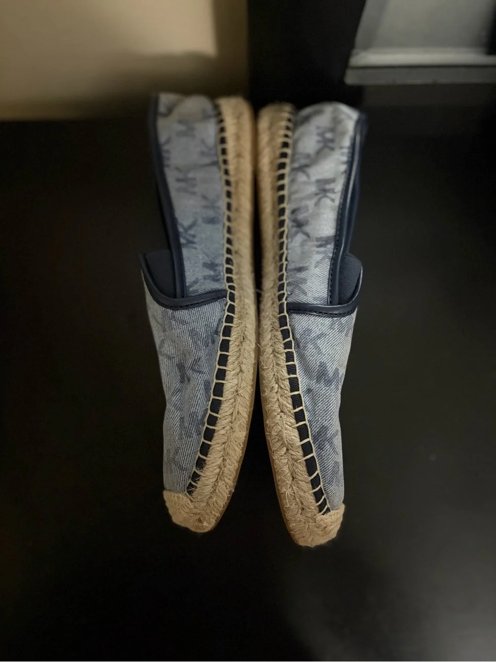 Michael Kors Denim Hastings Logo Jacquard Espadrille